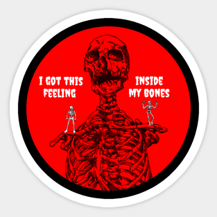 skeletal lady Sticker